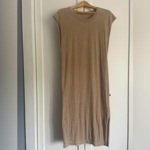 Aritzia “Community” beige t-shirt dress. Size medium.